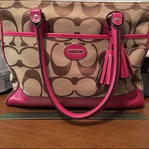 Coach Classic Pink Trimming Bucket Bag