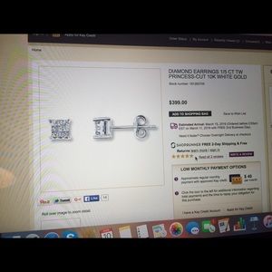 1/5 ct princess cut 10k white gold