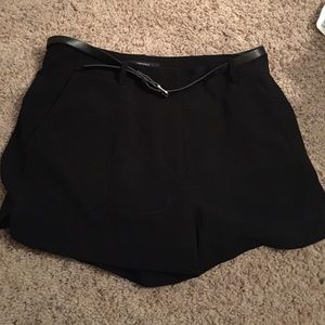 High waisted black shorts