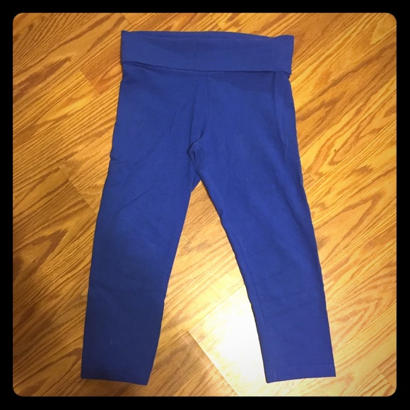 Blue Cropped (Capri) Yoga Pants