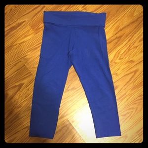 Blue Cropped (Capri) Yoga Pants