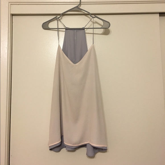 Express Grey/Cream tank top