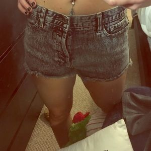 High waist  cut off shorts