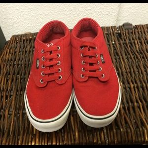 Vans Authentic Red low top, lace up shoes