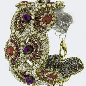 Bead encrusted bracelet