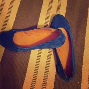 J Crew blue slip ons