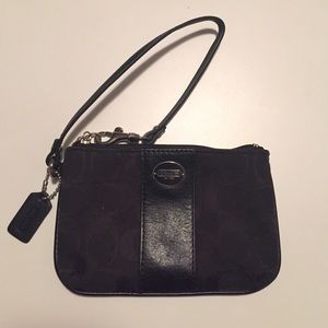 Coach Signature C Black Wristlet