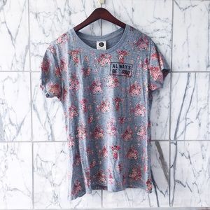 Cotton On floral "always be rad" t shirt