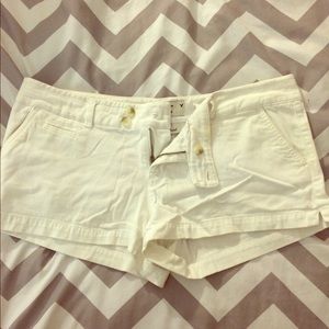 All white shorts with double button