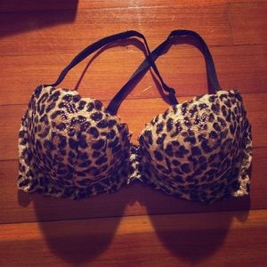 NWOT lace push up bra cheetah print