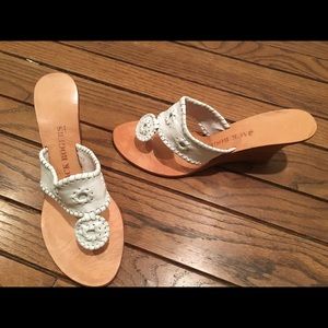 Jack Rogers wooden wedge sandals