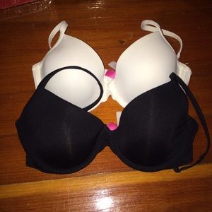 White and black Demi bra bundle