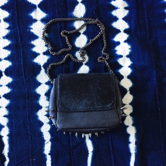 UO Spiked pony hair crossbody bag