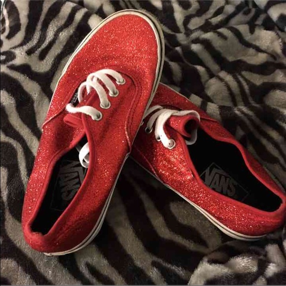 Sparkly red vans