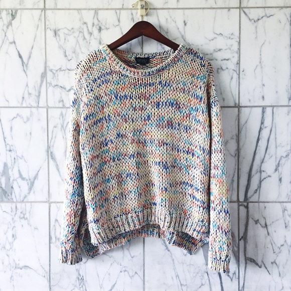 TOPSHOP rainbow knit sweater