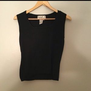 Black silk tank