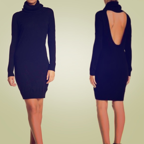 Haute Hippie Cowl Neck Open Back Dress