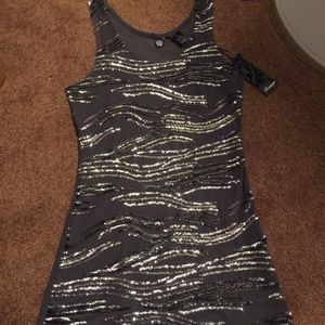 Mesh sequin tank top