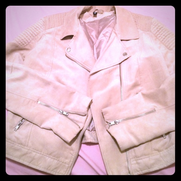 H&M Faux Suede Motor Jacket