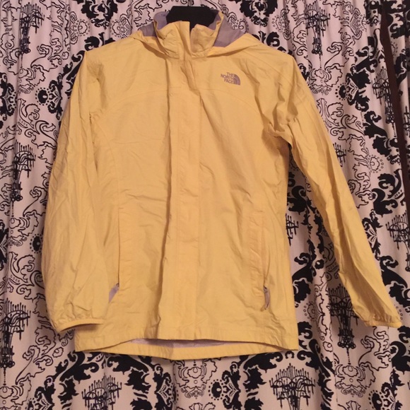 Yellow North Face Rain Jacket