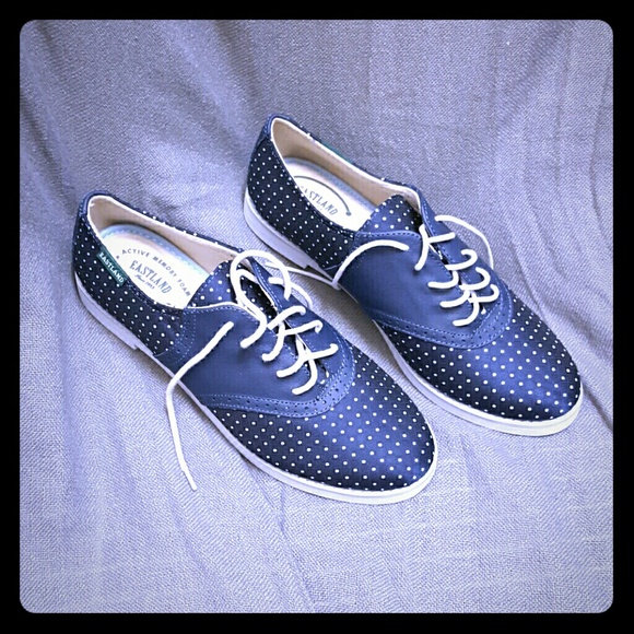 Blue and white Oxfords. Size 8.5