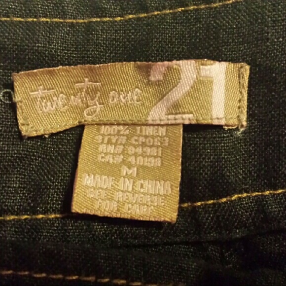 Linen black capri pants - Picture 3 of 3