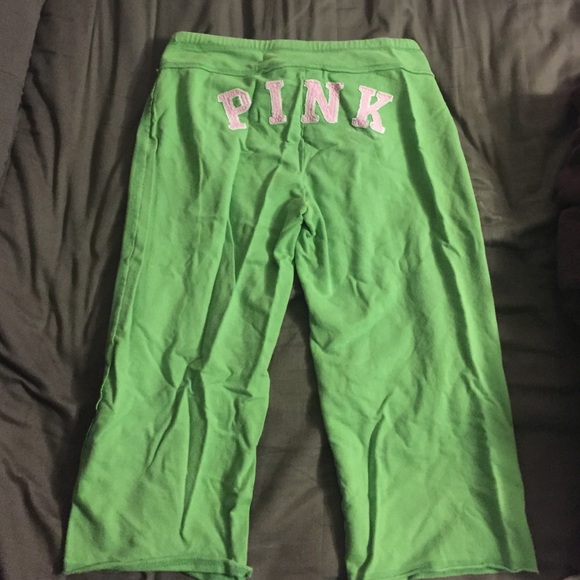 Lime green Victoria's Secret PINK Capri pants