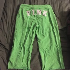 Lime green Victoria's Secret PINK Capri pants