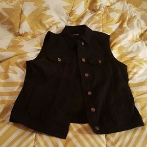 Black Denim Vest