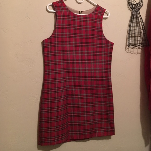 Red plaid dress. Mini. Brand new - Picture 2 of 4