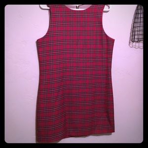 Red plaid dress. Mini. Brand new