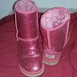 Red sparkle ugg boots