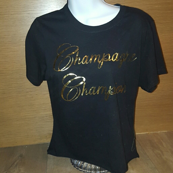 Champagne Champion blk/gold Short campaignT shirt