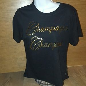 Champagne Champion blk/gold Short campaignT shirt