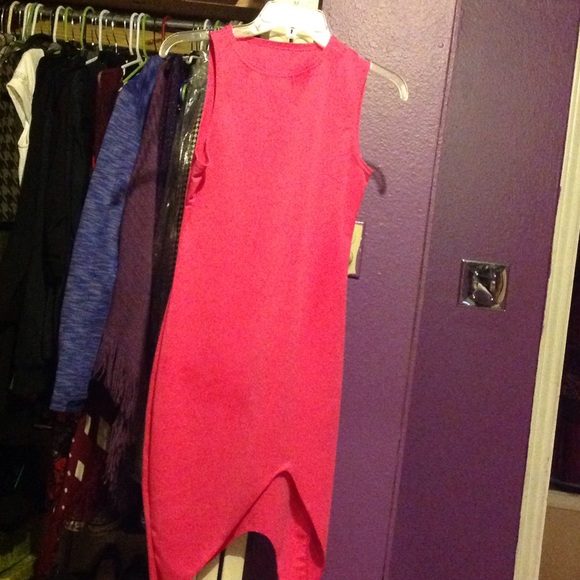 New Pink side split dress👗