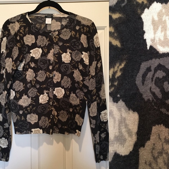 J. Crew Rose Grey Cardigan