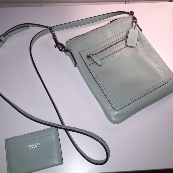 Coach Handbags - Mint Coach swing bag + Coach Wristlet bundle