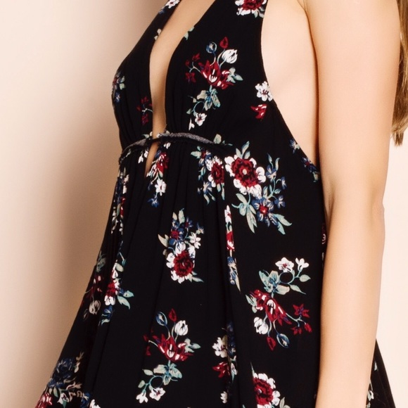 SOLD "Kiss and Tell" Floral Print Mini Dress - Picture 4 of 4