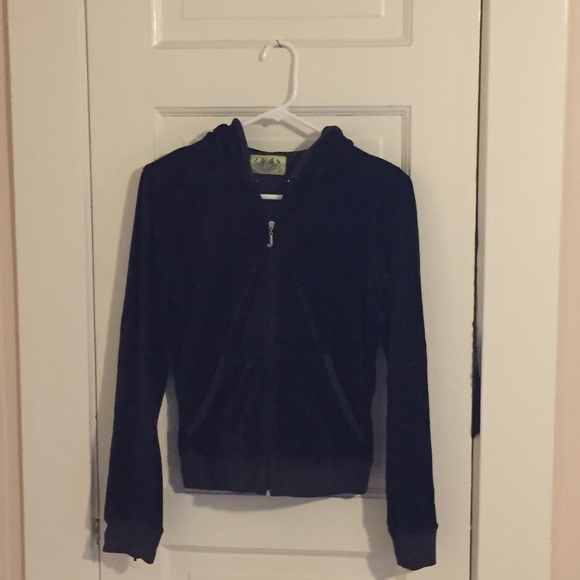 Juicy Couture Velour zip up hoodie. Dark purple