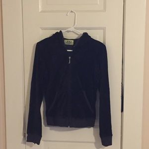 Juicy Couture Velour zip up hoodie. Dark purple