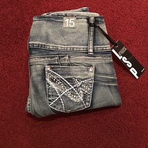High waist butt lift jeans. Runs small.