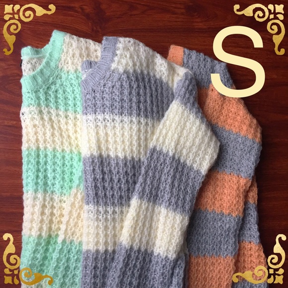 [BUNDLE] 3 Piece Long Striped Sweater Bundle