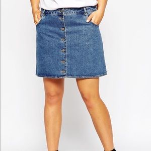 SALE ✨Dolly Denim A-line button Through Mini Skirt