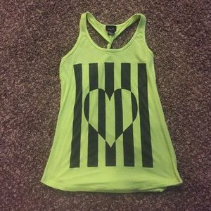 Neon Green Heart Tank from Rue 21