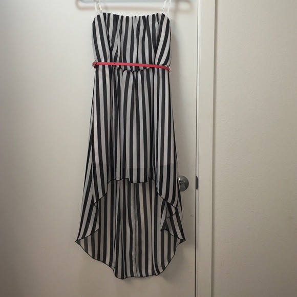 High Low Strapless Maxi