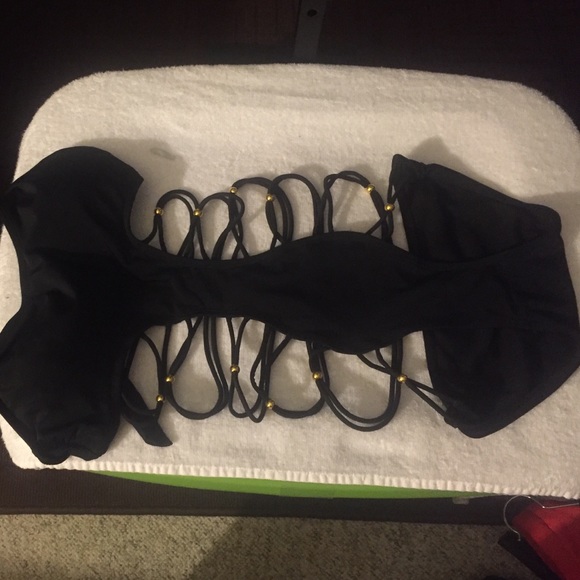 Black monokini swimsuit
