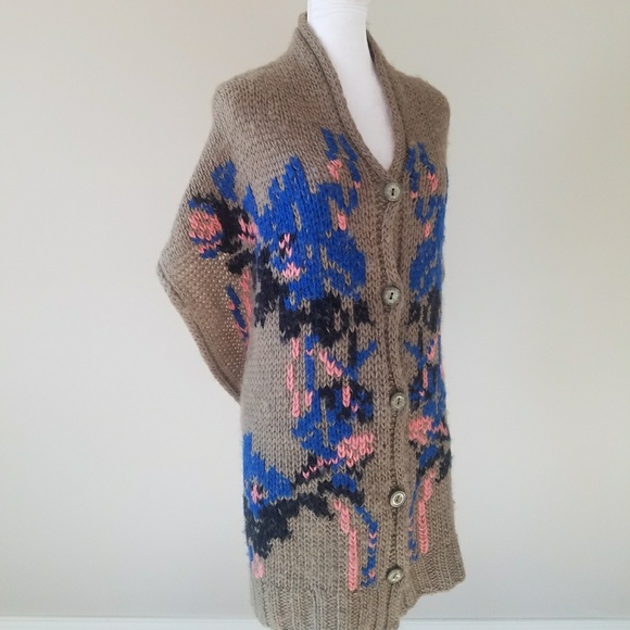 Lucia Delphinium Wool Sweater/Wrap- Anthropologie - Picture 3 of 8