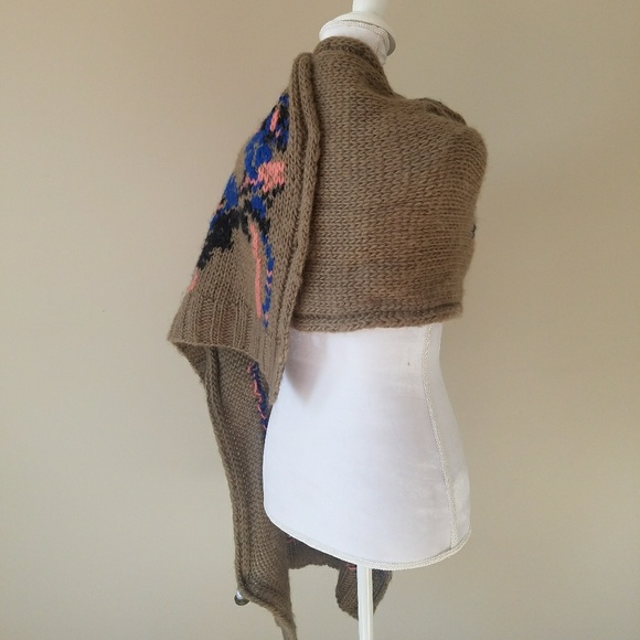 Lucia Delphinium Wool Sweater/Wrap- Anthropologie - Picture 6 of 8