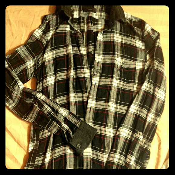 Diesel women's button up long sleeve flannel