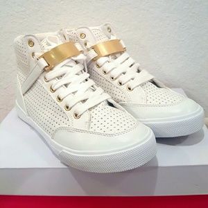 White and gold HighTops